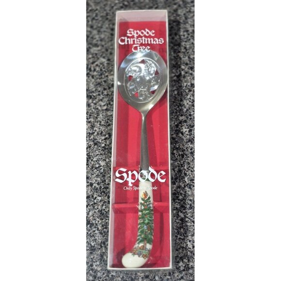 Spode Christmas Tree Vegetable Spoon Holiday Serving Utencils - Picture 2 of 6